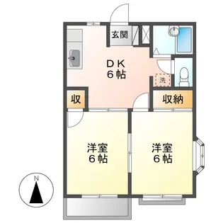 岡山県倉敷市福田町古新田【アパート】の間取り