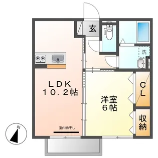 岡山県倉敷市老松町3丁目【アパート】の間取り