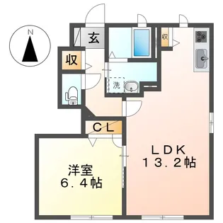 岡山県倉敷市西中新田【アパート】の間取り