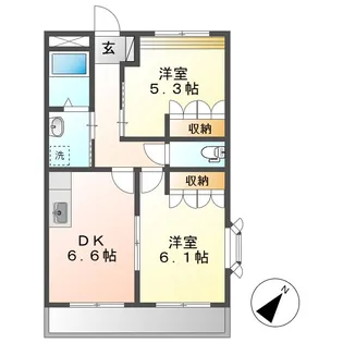 岡山県倉敷市連島1丁目【アパート】の間取り