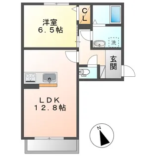 岡山県倉敷市日ノ出町1丁目【アパート】の間取り