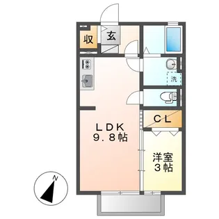 パーチュオーラA【1階】の間取り