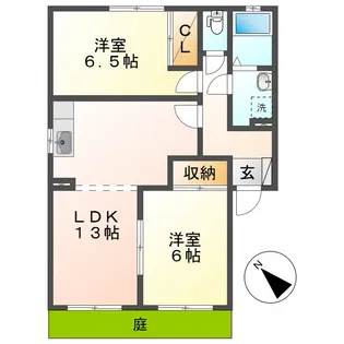 岡山県倉敷市粒浦【アパート】の間取り
