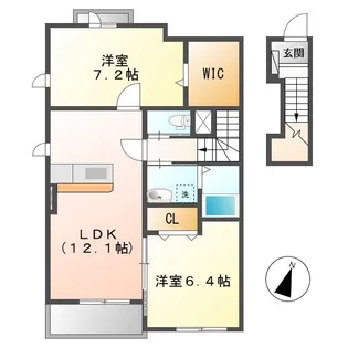 岡山県倉敷市東塚4丁目【アパート】の間取り