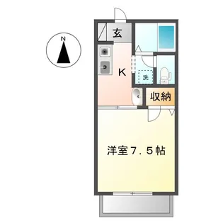 岡山県総社市福井【アパート】の間取り