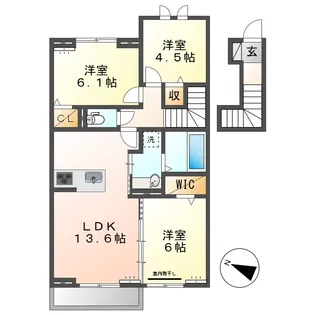 HONEY BEAR A【2階】の間取り