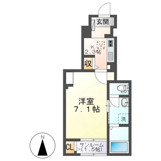 岡山県倉敷市北畝2丁目【アパート】の間取り