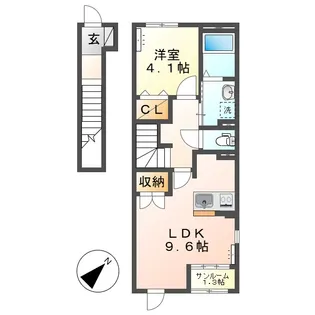 メイグリーン【2階】の間取り