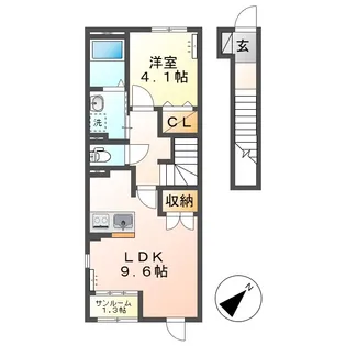 メイグリーン【2階】の間取り