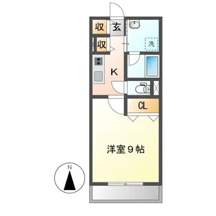 岡山県倉敷市平田【マンション】の間取り