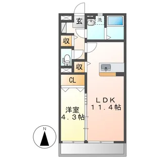 岡山県総社市門田【マンション】の間取り