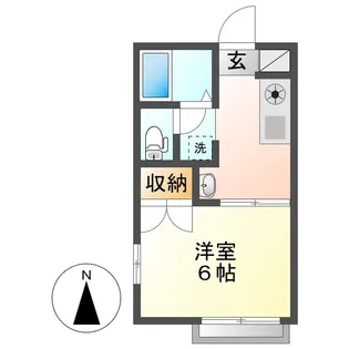 スクーデリア中庄B【103号室】の間取り