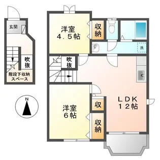 岡山県倉敷市下津井2丁目【アパート】の間取り