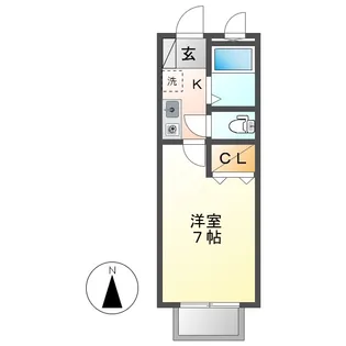 フレッシュさんわい【1階】の間取り