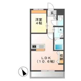 岡山県倉敷市福田町古新田【アパート】の間取り