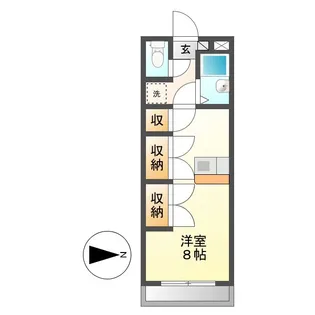 岡山県倉敷市新田【マンション】の間取り