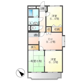 アップフィールド【3階】の間取り