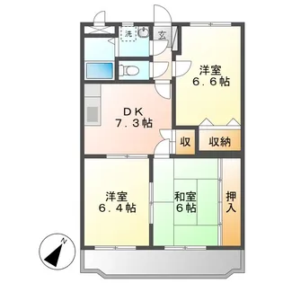 メゾンエトワール【2階】の間取り