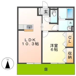 岡山県倉敷市連島中央5丁目【アパート】の間取り