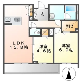 岡山県倉敷市福島【マンション】の間取り