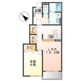 岡山県倉敷市連島町鶴新田【アパート】の間取り