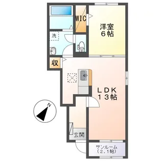 岡山県倉敷市北畝7丁目【アパート】の間取り