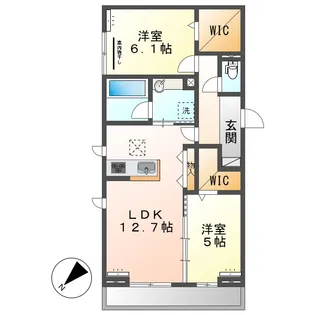 岡山県倉敷市幸町【アパート】の間取り