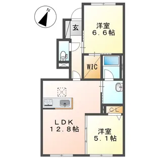 岡山県倉敷市笹沖【アパート】の間取り