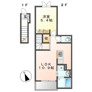 ロード ハママチA【2階】の間取り