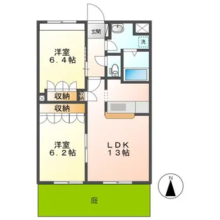 岡山県倉敷市連島町鶴新田【アパート】の間取り
