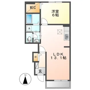 岡山県倉敷市西中新田【アパート】の間取り