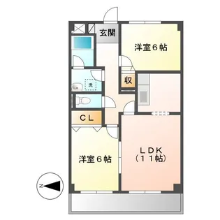 アリベ倉敷【2階】の間取り