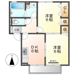 岡山県倉敷市茶屋町【アパート】の間取り