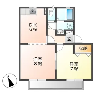 岡山県倉敷市連島3丁目【アパート】の間取り