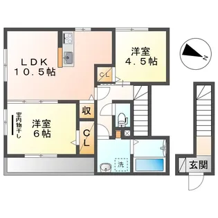 岡山県倉敷市浜町1丁目【アパート】の間取り