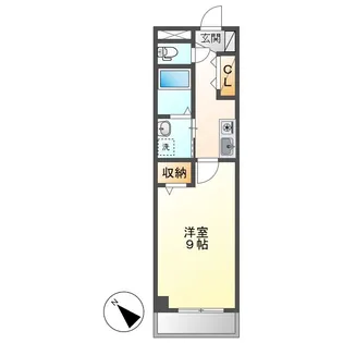 岡山県倉敷市阿知1丁目【アパート】の間取り