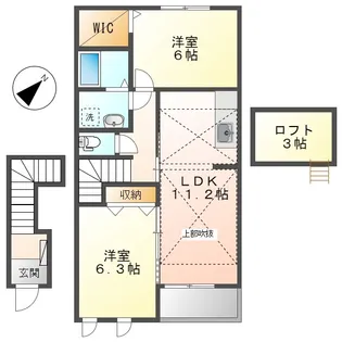 岡山県倉敷市真備町有井【アパート】の間取り