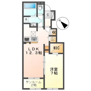 岡山県倉敷市茶屋町【アパート】の間取り