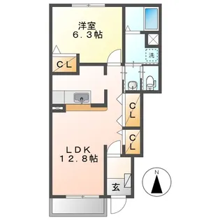 岡山県都窪郡早島町早島【アパート】の間取り