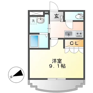 エクシヴボヌール【1階】の間取り
