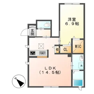 岡山県倉敷市連島町鶴新田【アパート】の間取り