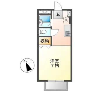 岡山県倉敷市福田町古新田【アパート】の間取り