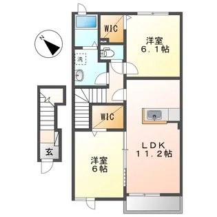 すずらん【205号室】の間取り