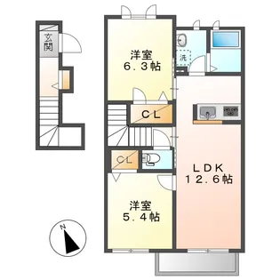 セレーナA【2階】の間取り