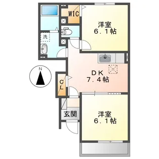 岡山県倉敷市児島小川9丁目【アパート】の間取り