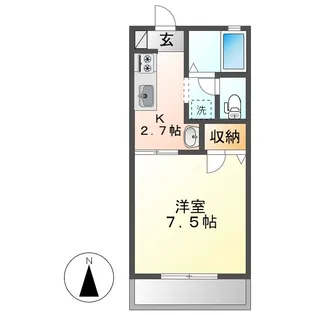 ディアエスタC【1階】の間取り