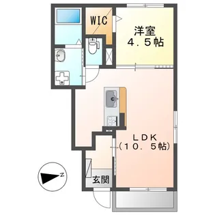 岡山県倉敷市老松町1丁目【アパート】の間取り