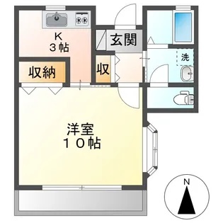 岡山県倉敷市加須山【アパート】の間取り