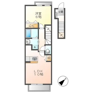 岡山県倉敷市浦田【アパート】の間取り