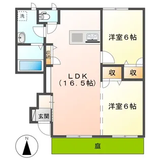 岡山県倉敷市東塚2丁目【アパート】の間取り